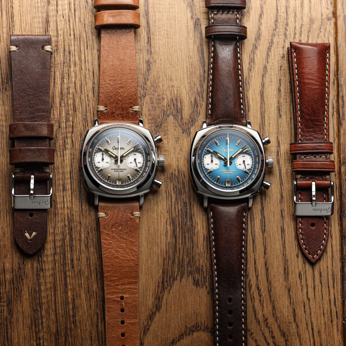 Geckota Chronotimer Chronograph Watch Deep Blue Fumé Dial VS-369-4