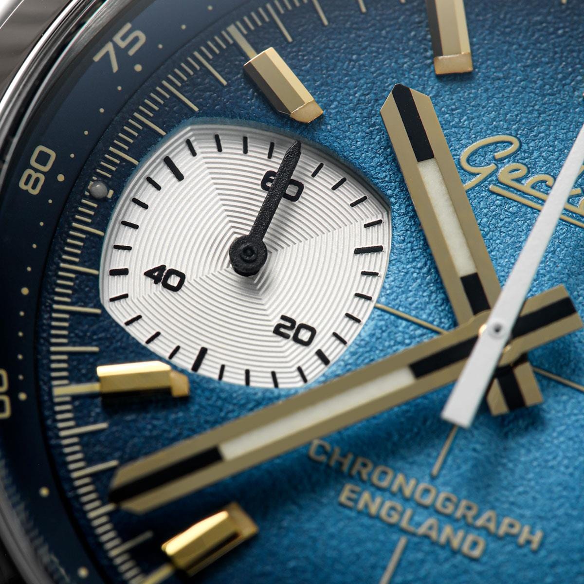 Geckota Chronotimer Chronograph Watch Deep Blue Fumé Dial
