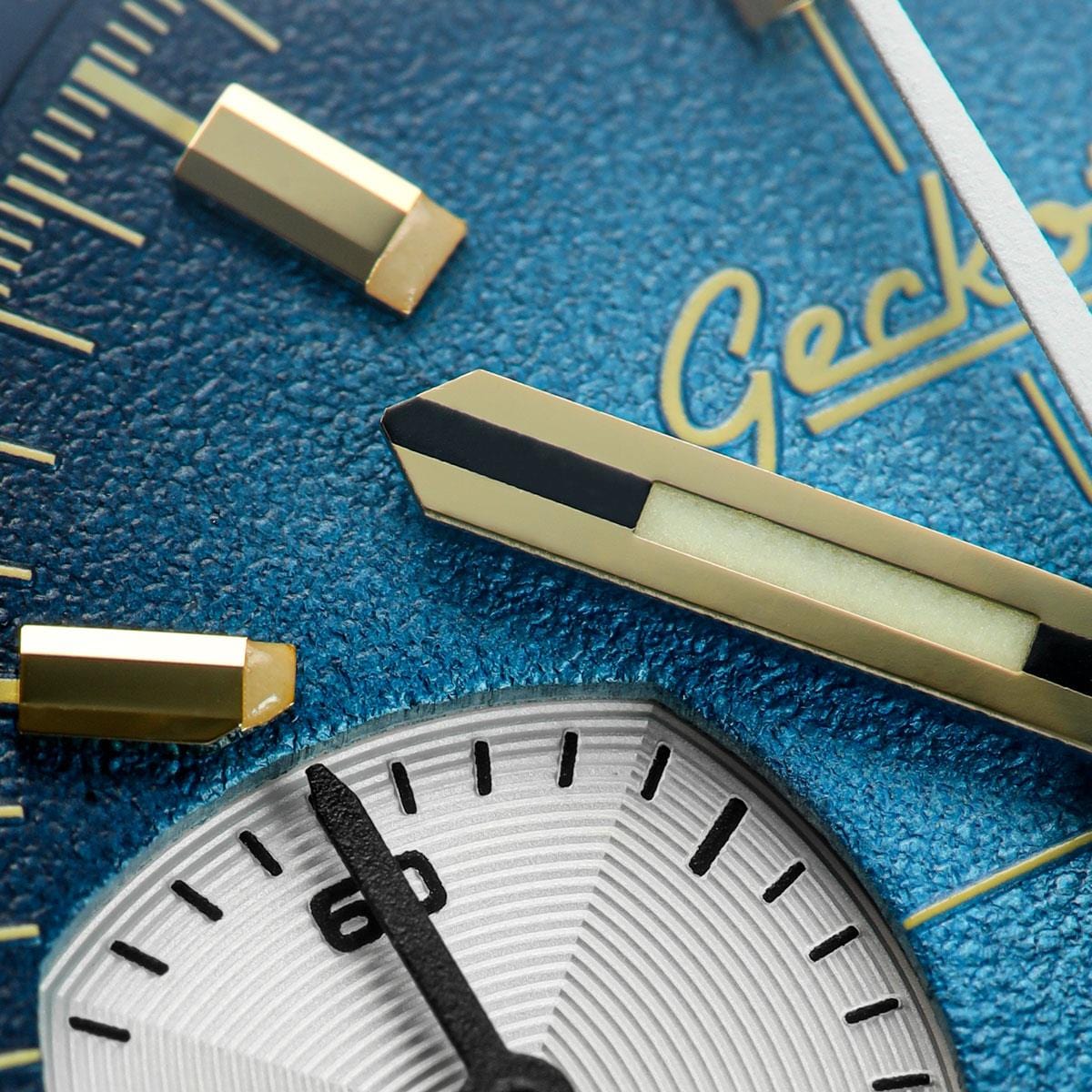 Geckota Chronotimer Chronograph Watch Deep Blue Fumé Dial
