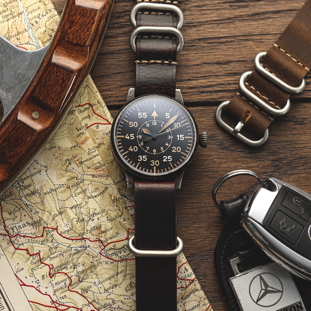 ZULUDIVER 1973 British Military Watch Strap: OXFORD ZULU - Conker