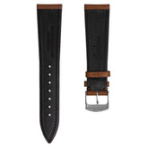 Beswick Novonappa Leather Watch Strap - Diamond Pattern Brown