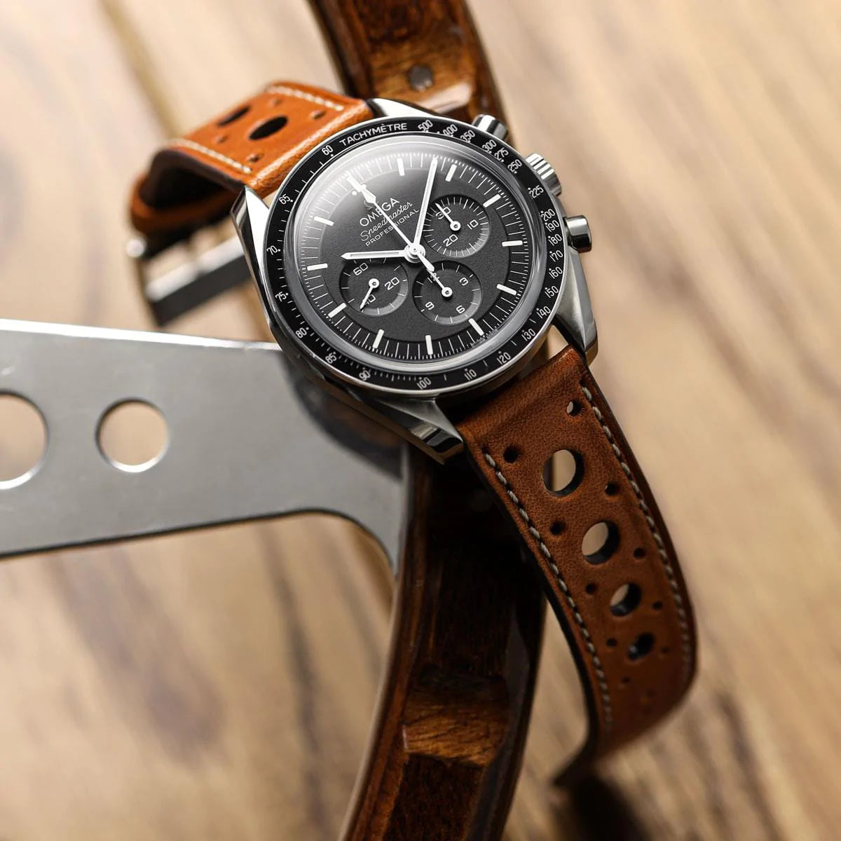Boutsen Cavallo HS Sport Racing Watch Strap - Cognac