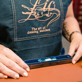 Boutsen Racing Handmade Leather Watch Strap - Blue Jeans