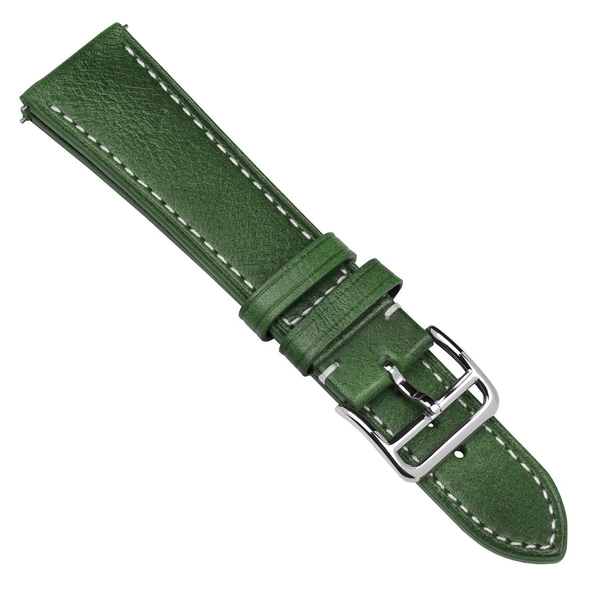 Brixham Special Buckle Classic Leather Watch Strap - Green