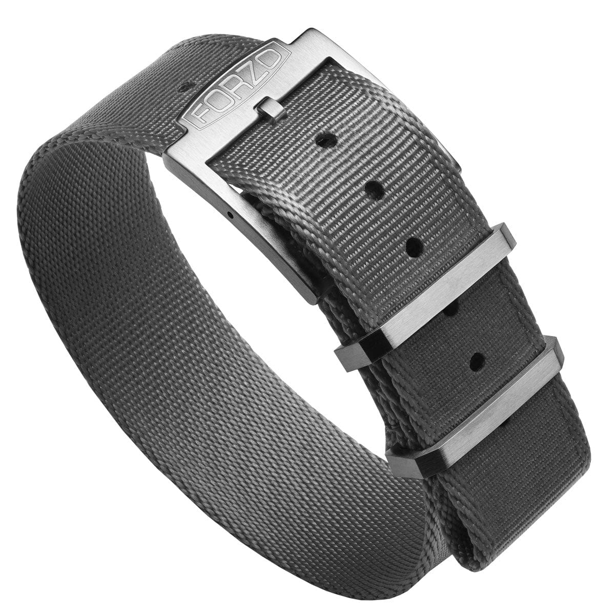 FORZO Racing Single-Pass Nylon Watch Strap - Grey