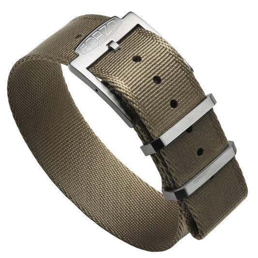 FORZO Racing Single-Pass Nylon Watch Strap - Khaki