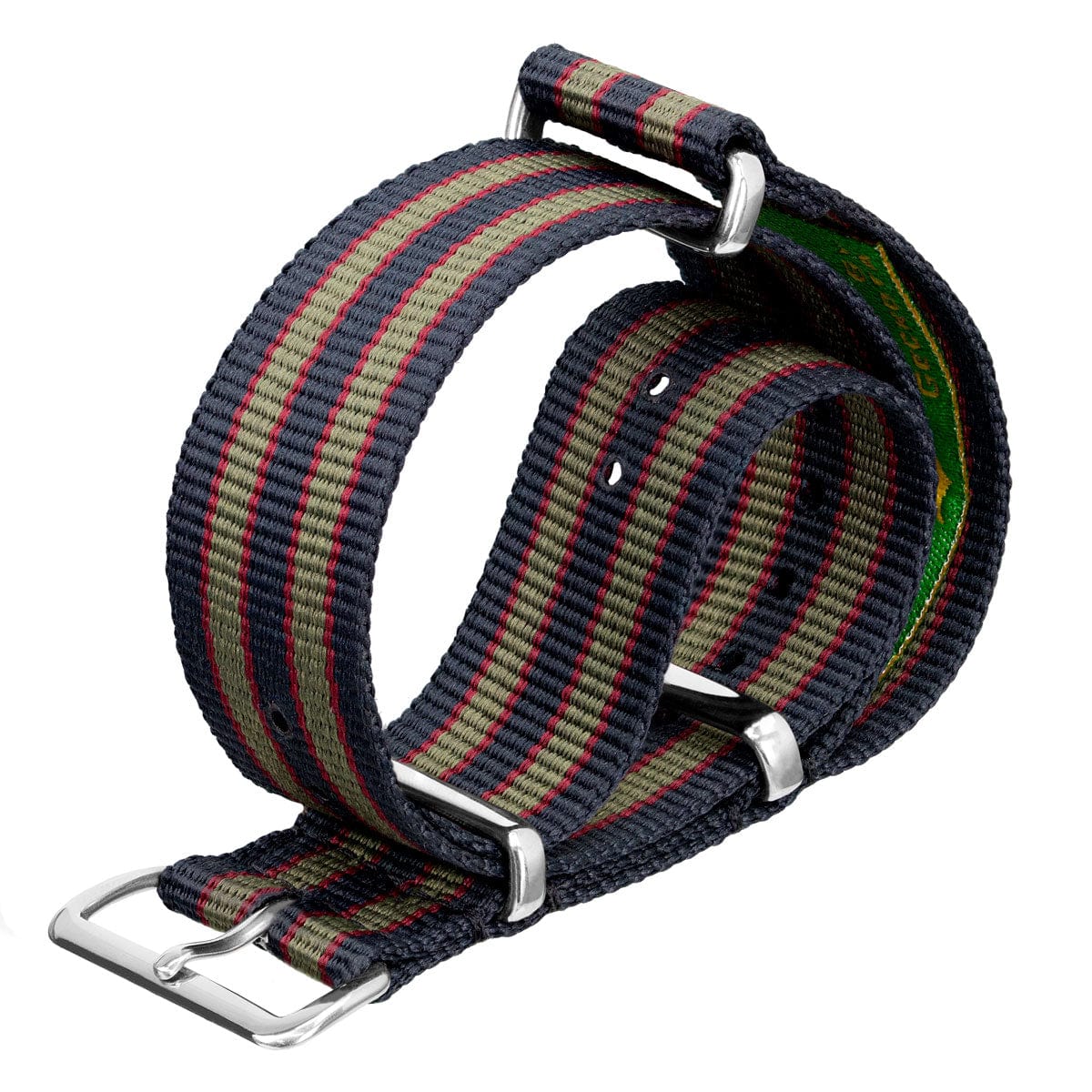 Genuine Vintage Bond Military Nylon Watch Strap - Polished