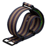 Genuine Vintage Bond Military Nylon Watch Strap - PVD IP Black