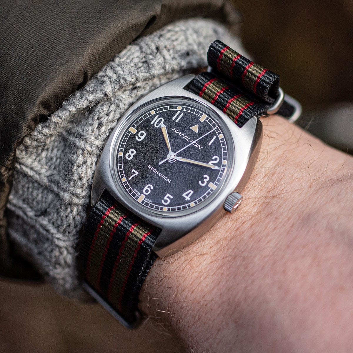 Genuine Vintage Bond Military Nylon Watch Strap - PVD IP Black