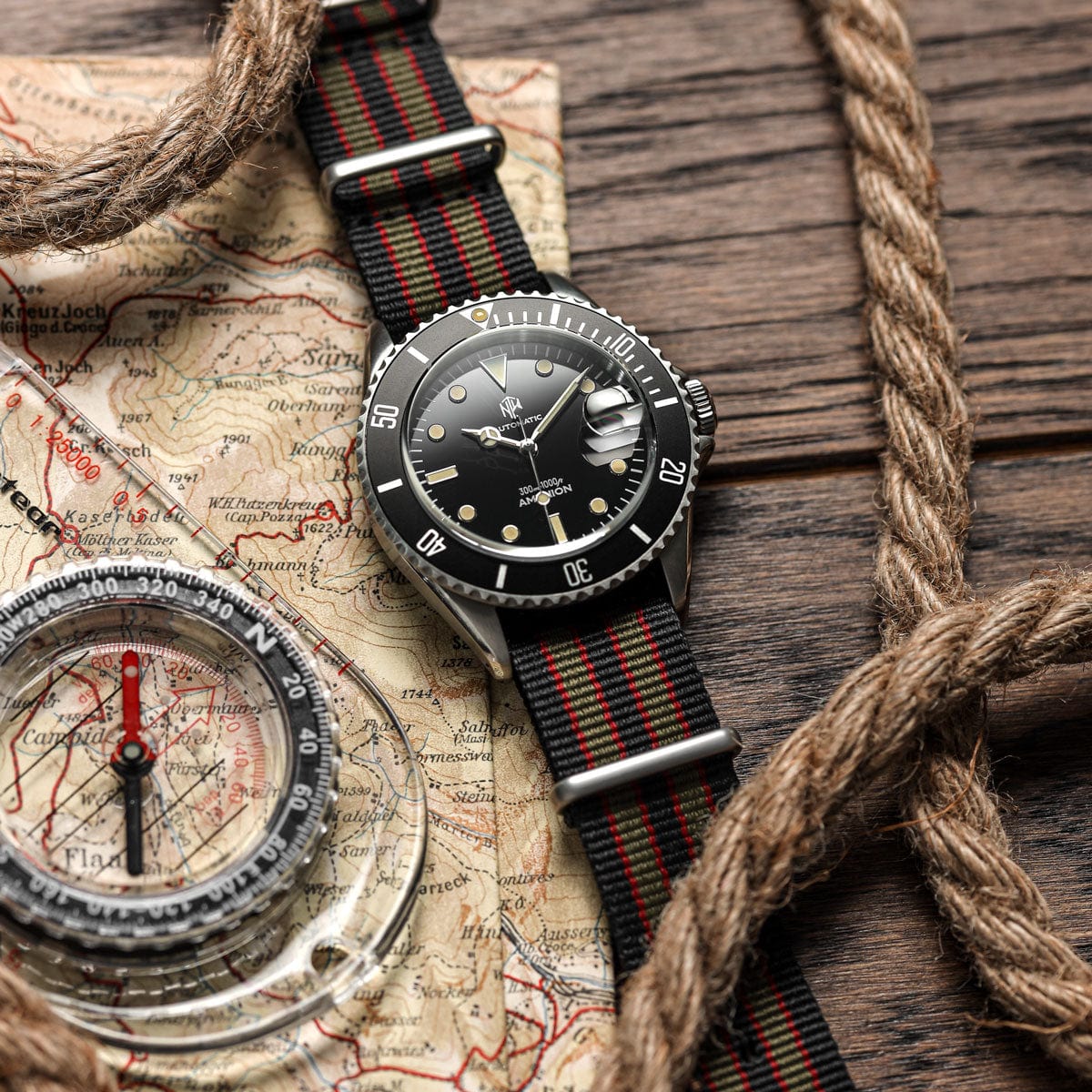 Genuine Vintage Bond Military Nylon Watch Strap - Satin