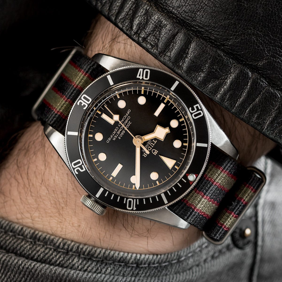 Genuine Vintage Bond Military Nylon Watch Strap - Satin