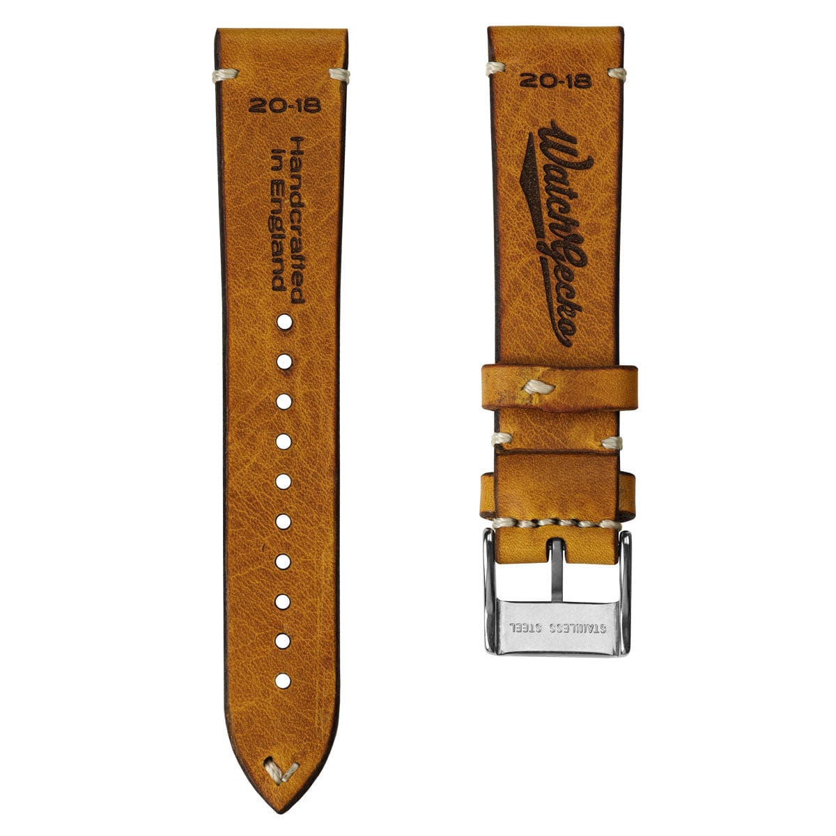 WatchGecko Lansdown Handmade Leather Watch Strap - Napoli Brown