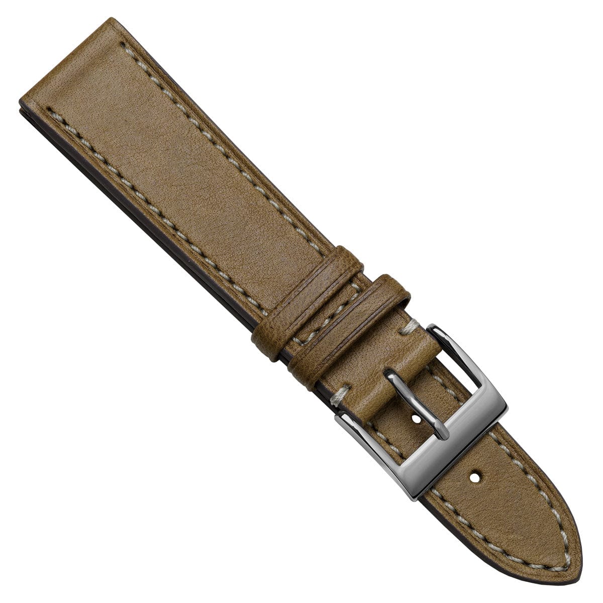 Leuven Flat Handmade Horse Leather Watch Strap - Beige