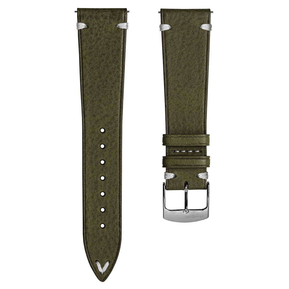 Olive green leather watch strap hotsell