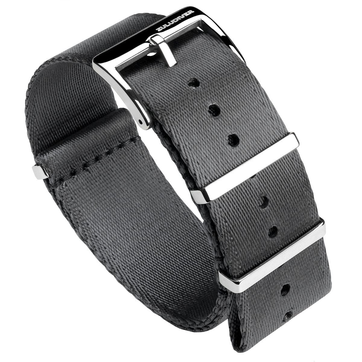 ZULUDIVER 1973 British Military Watch Strap: ARMOURED RECON - Admiralty Grey, Satin