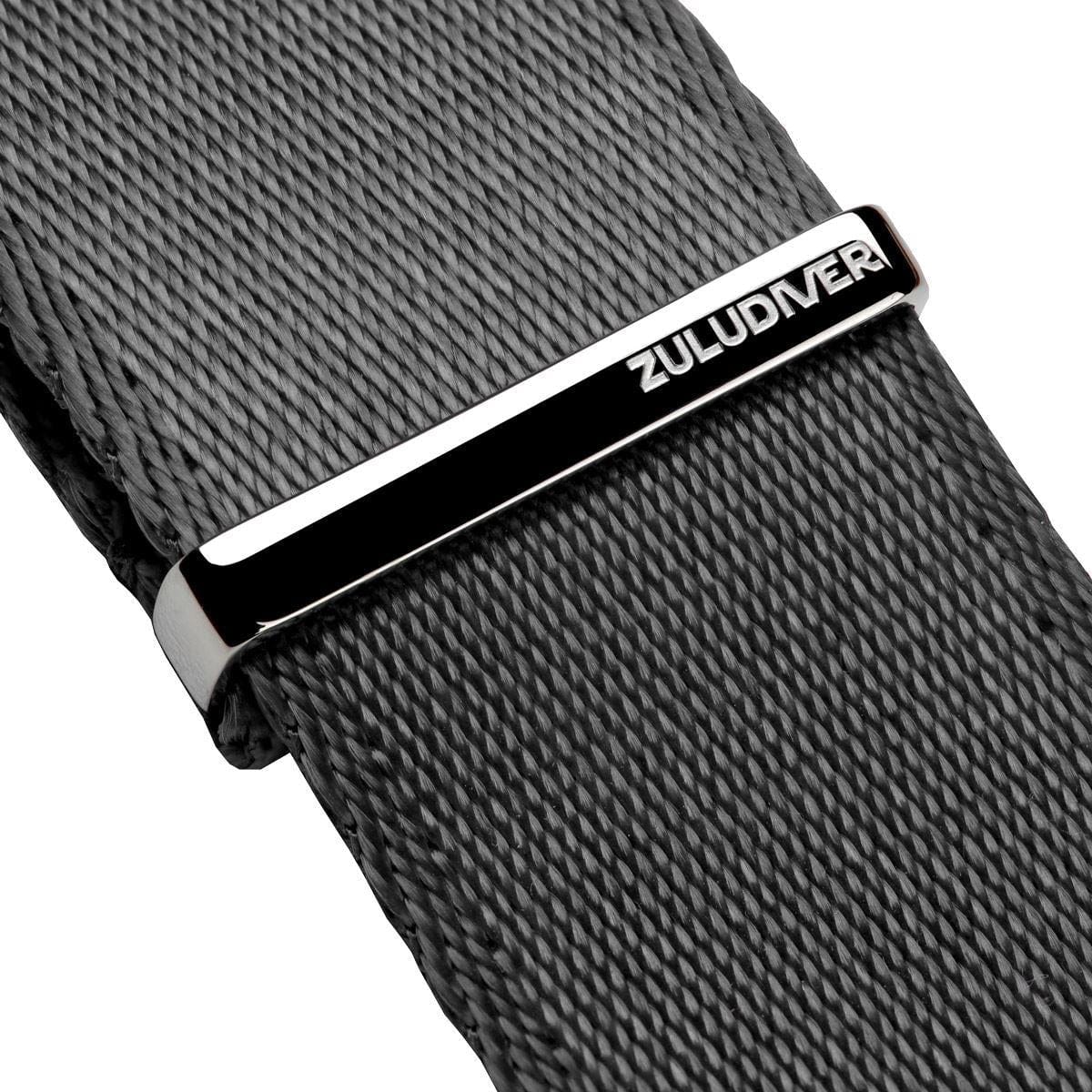 ZULUDIVER 1973 British Military Watch Strap: ARMOURED RECON - Admiralty Grey, Satin