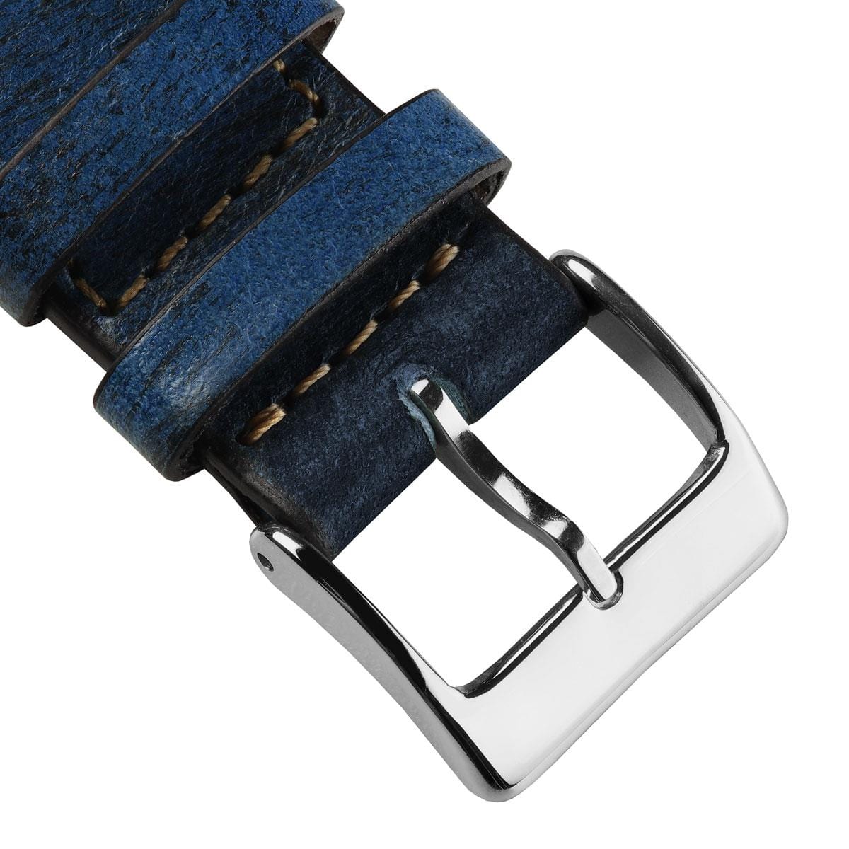 Radstock Vintage Genuine Leather Watch Strap - Vintage Blue