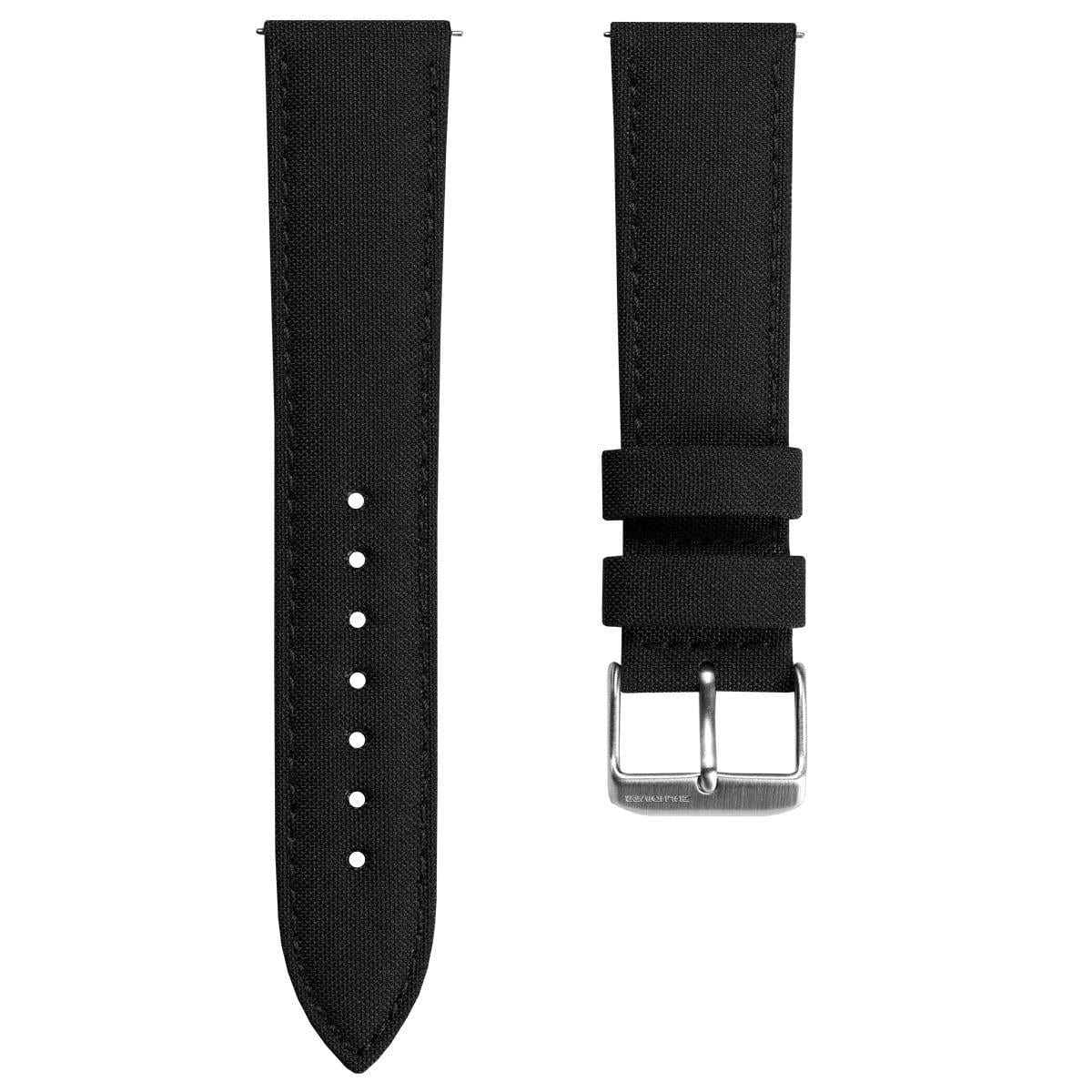 SEAQUAL® Upcycled Fabric ZULUDIVER Watch Strap - Black