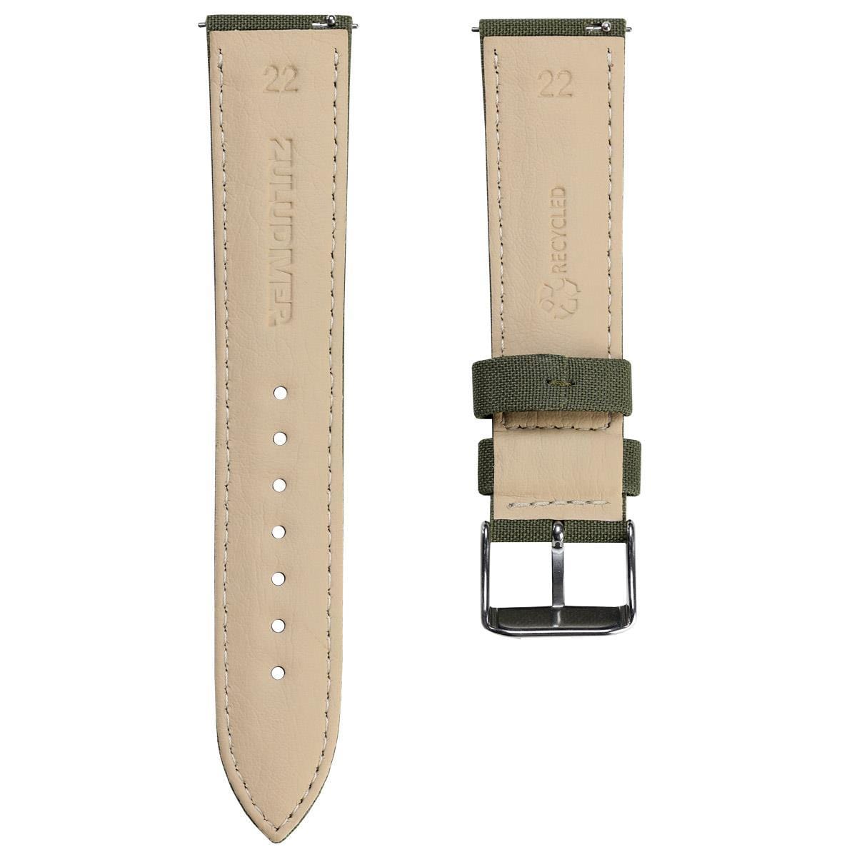 SEAQUAL® Upcycled Fabric ZULUDIVER Watch Strap - Khaki