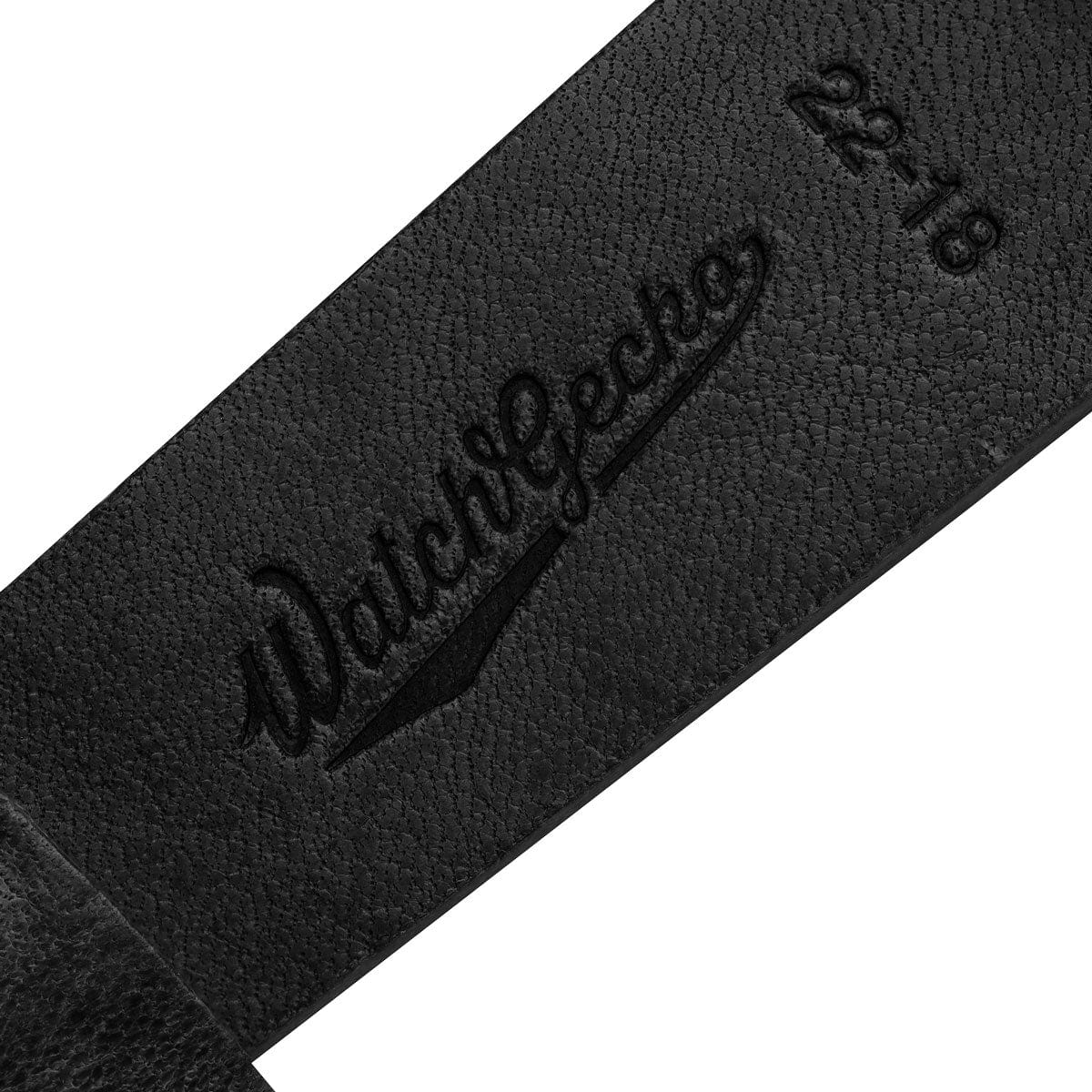 Simple Handmade Italian Leather Watch Strap - Black