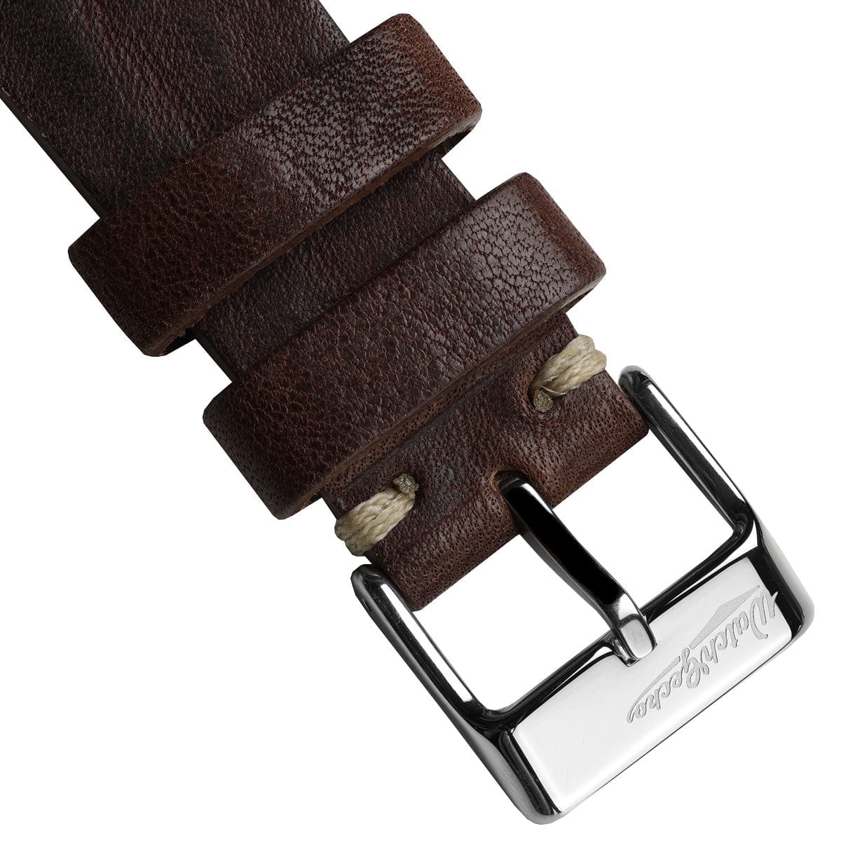 Simple Handmade Italian Leather Watch Strap - Chocolate Brown