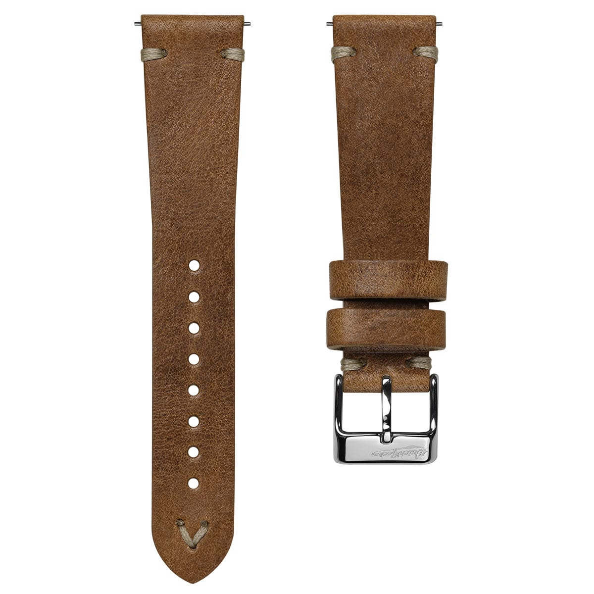 Malt Padded Italian Vintage Leather Watch Band