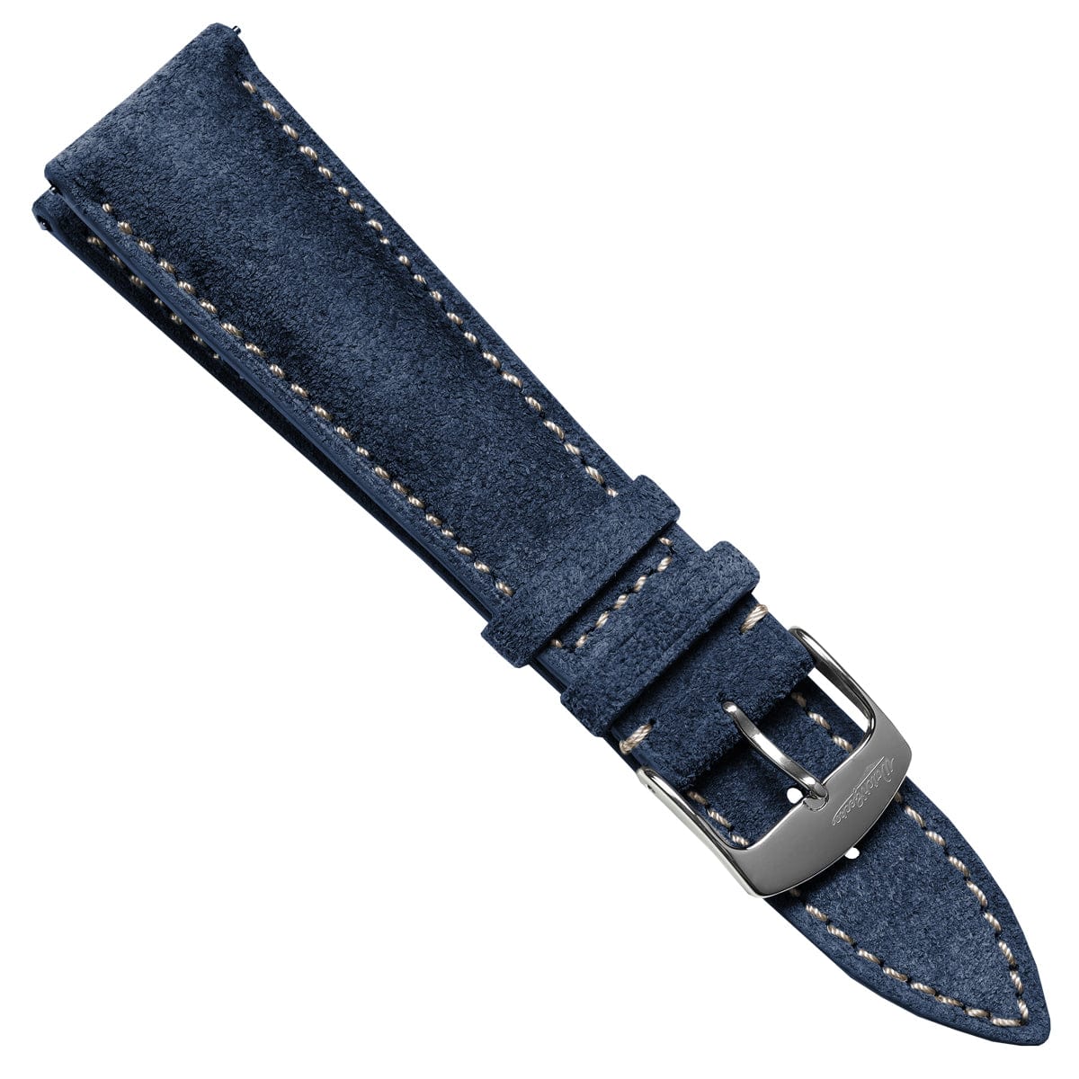 Stanton Conceria Opera Suede Padded Watch Strap - Midnight Blue