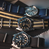 The Vintage Watch Company Military Watch Strap - Navy Blue