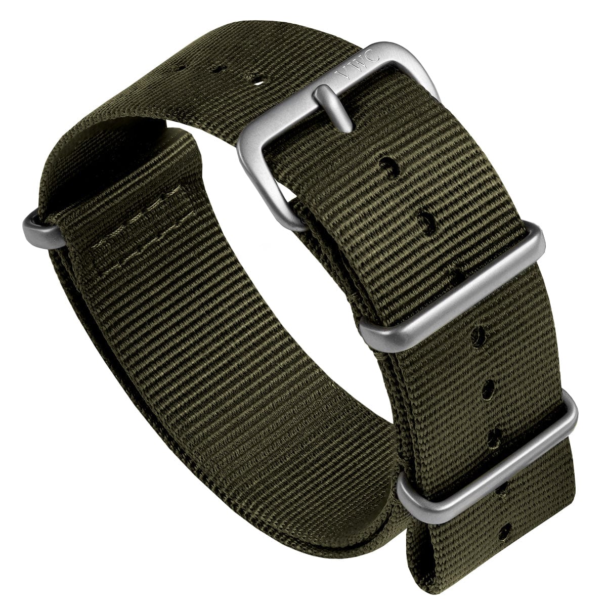 The Vintage Watch Company Military Watch Strap Olive Green