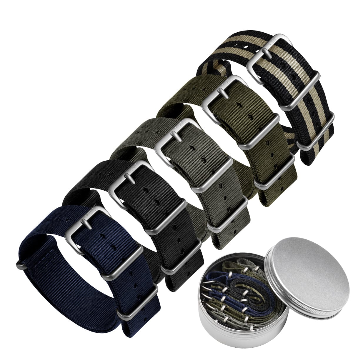 The Vintage Watch Company Military Watch Strap Set of 5 WatchGecko