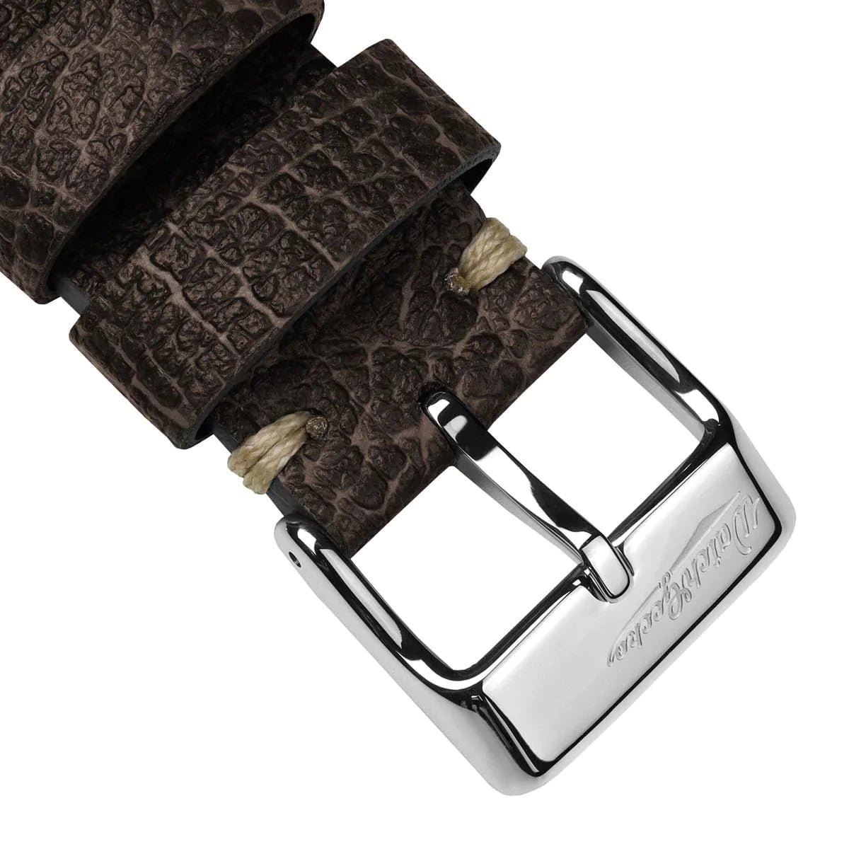 Simple Handmade Vegan Italian Leather Watch Strap - Textured Hawthorn Brown