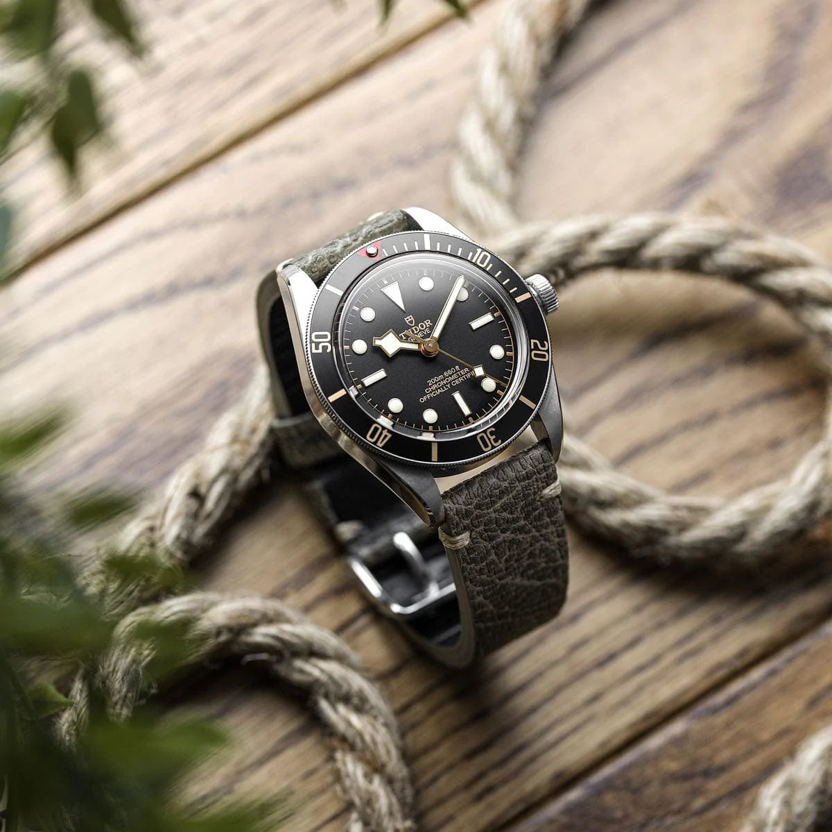 V-Stitch Vegan Italian Leather Watch Strap - Textured Hawthorn Brown