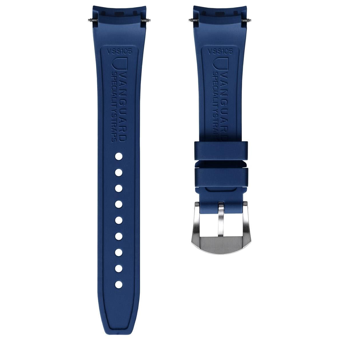 Vanguard Rubber Watch Strap for Tudor Black Bay 58 - Blue