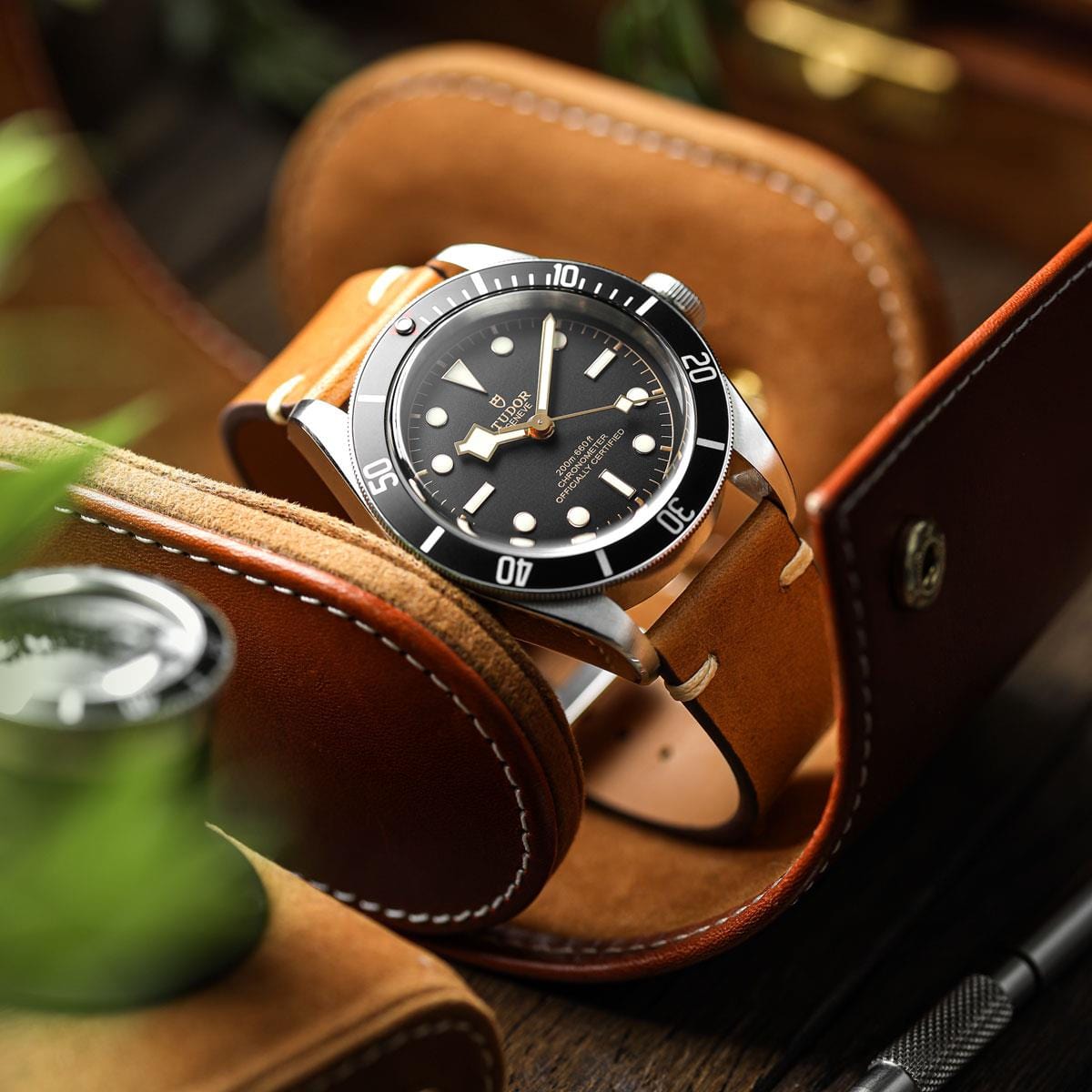 Vintage Cavallo Horse Leather Watch Strap - Cognac