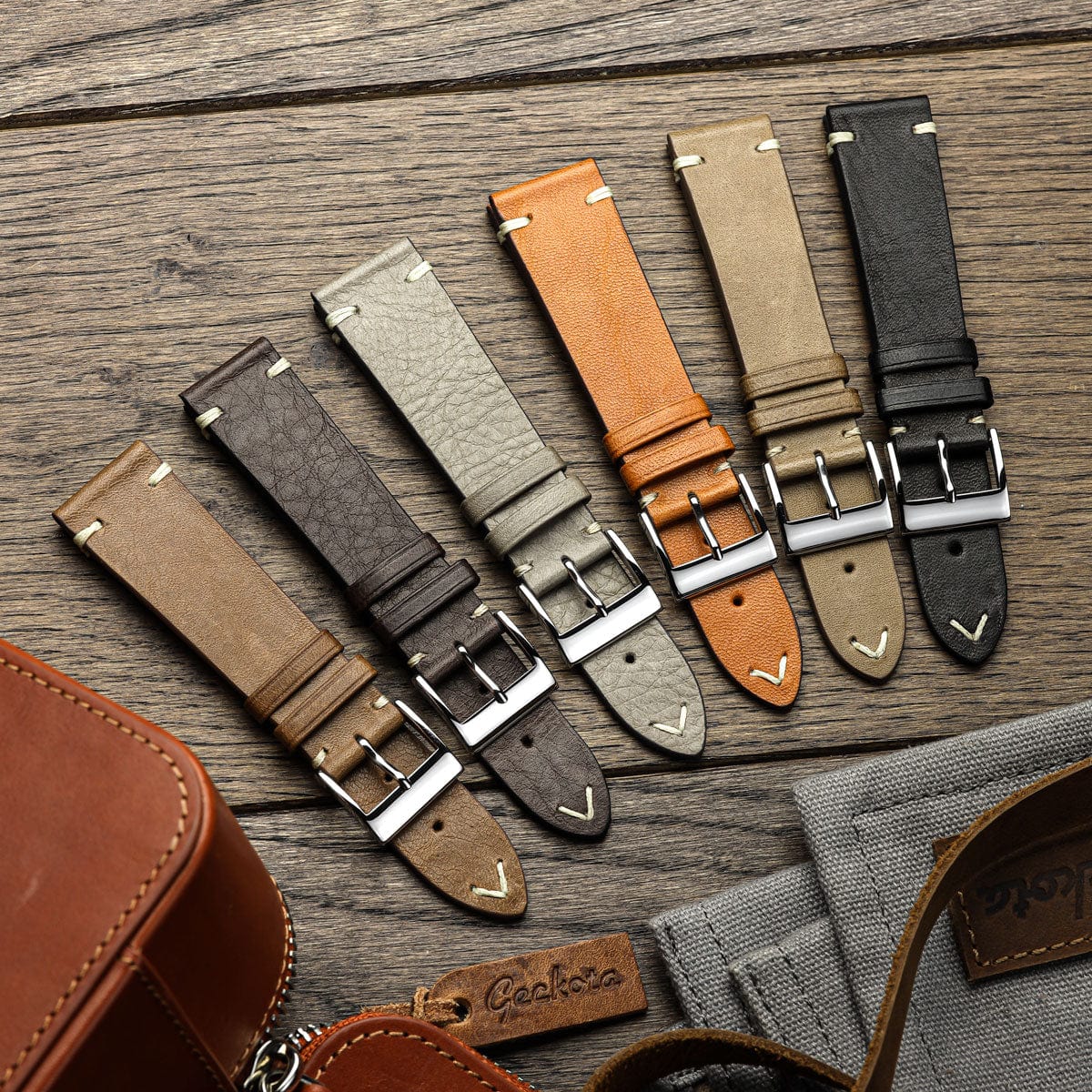 Vintage Cavallo Horse Leather Watch Strap - Cognac