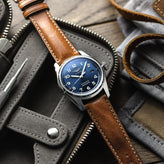 Vintage Highley Genuine Leather Watch Strap - Light Brown