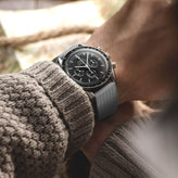 400 CTS Italian Rubber Divers Reversible Watch Strap - Cloud Grey - Super Luminova