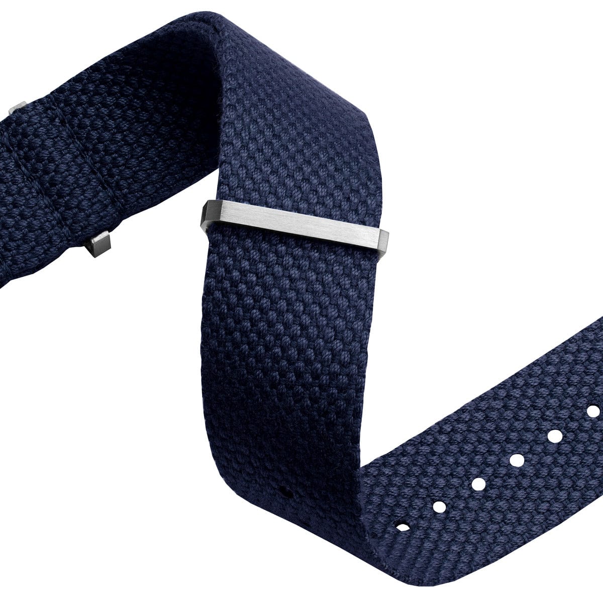 Braemore Woven Canvas Military Watch Strap - Marine Blue
