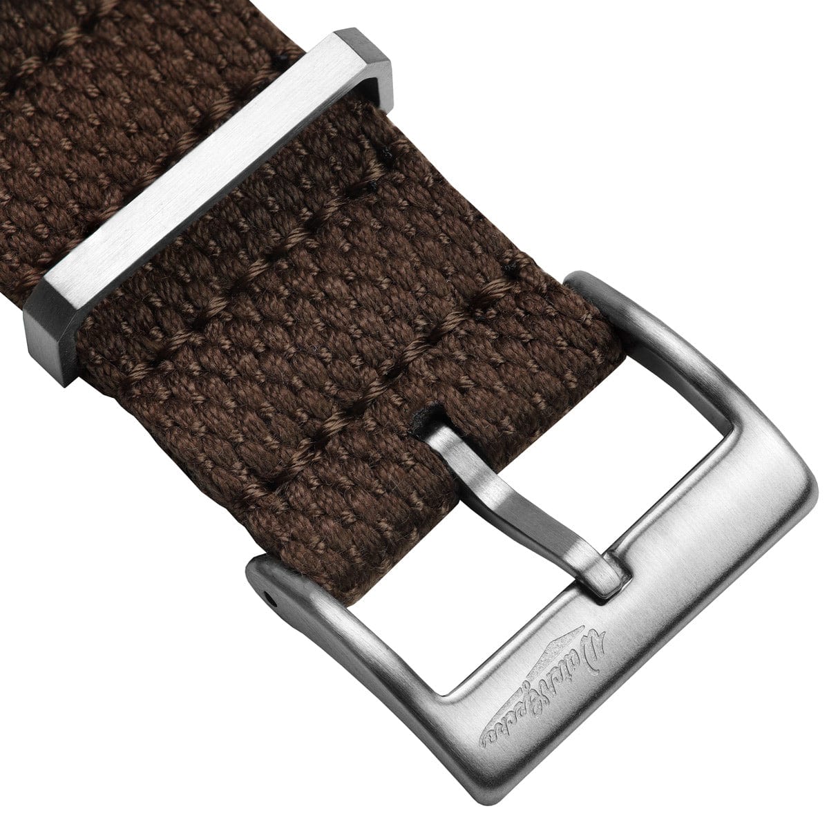 WatchGecko Braemore Military Nylon Watch Strap - National Brown