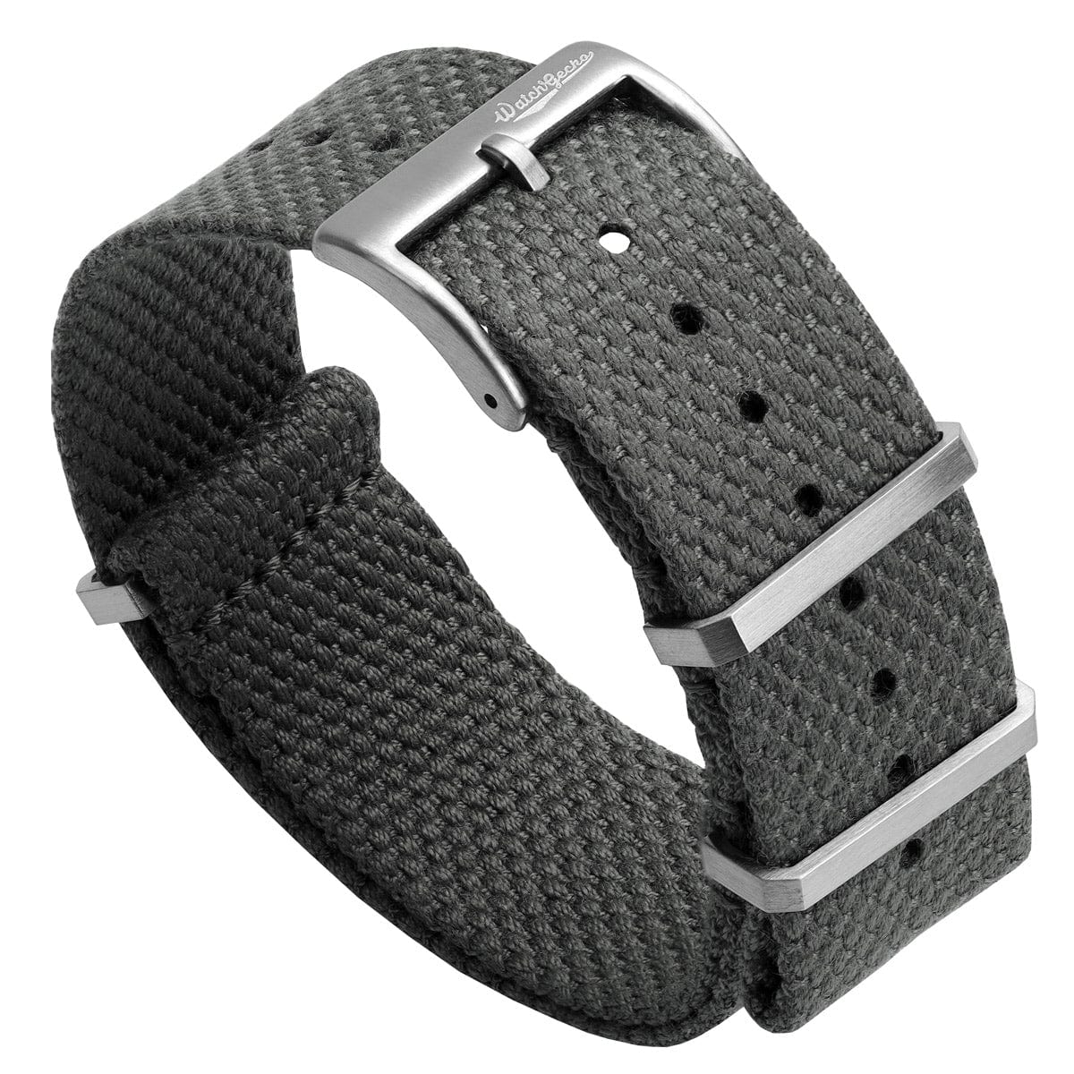 WatchGecko Braemore Military Nylon Watch Strap - Space Force Grey