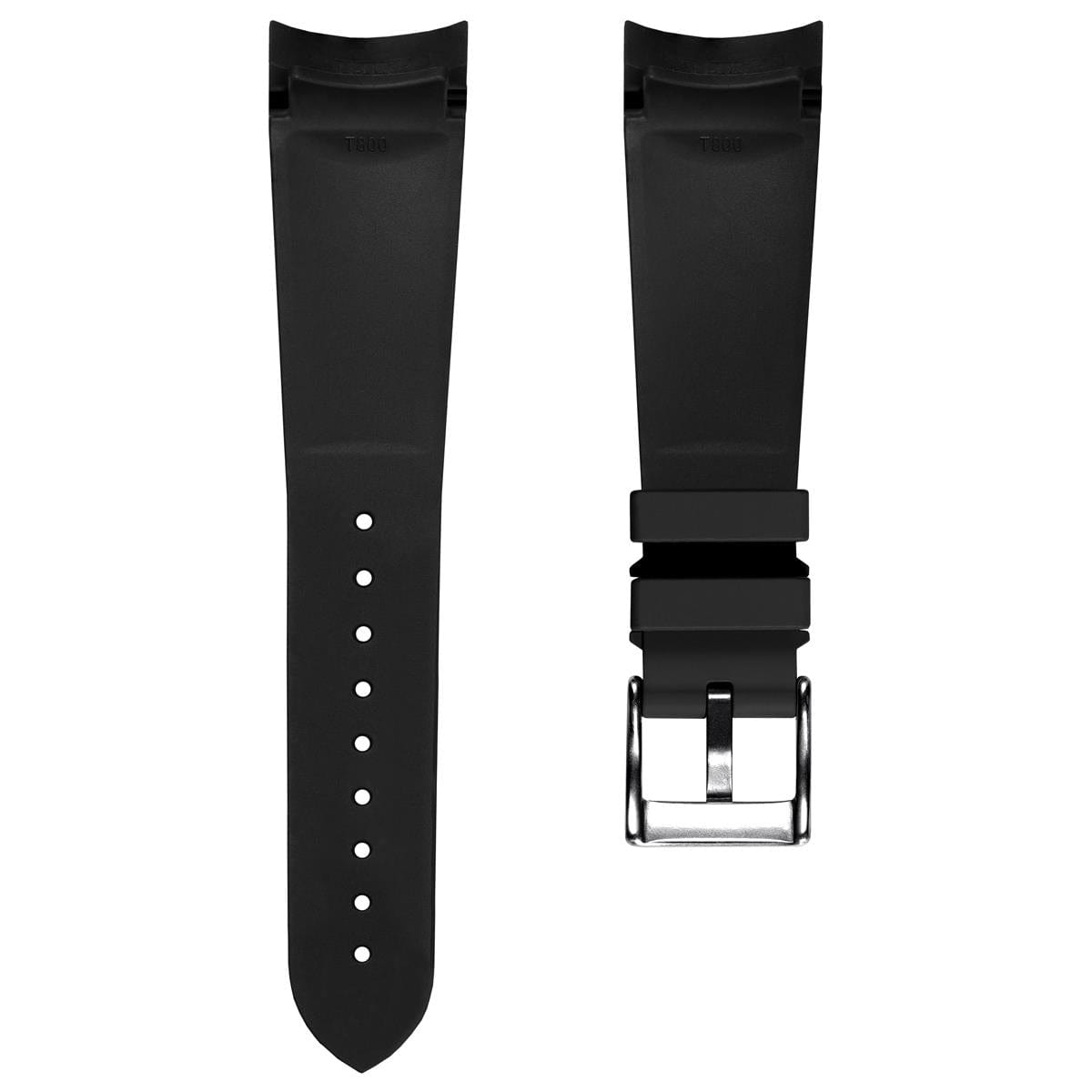 WatchGecko 41mm Tudor Black Bay Style Rubber Watch Strap