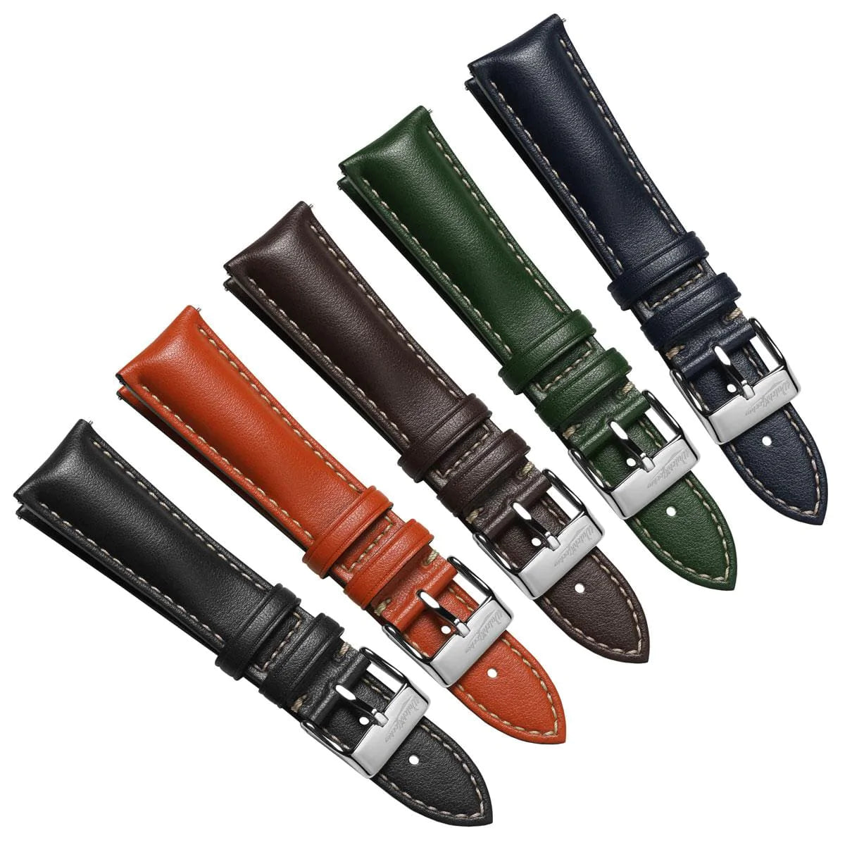 Vintage Highley Italian Vegan Leather Watch Strap - Red Birch