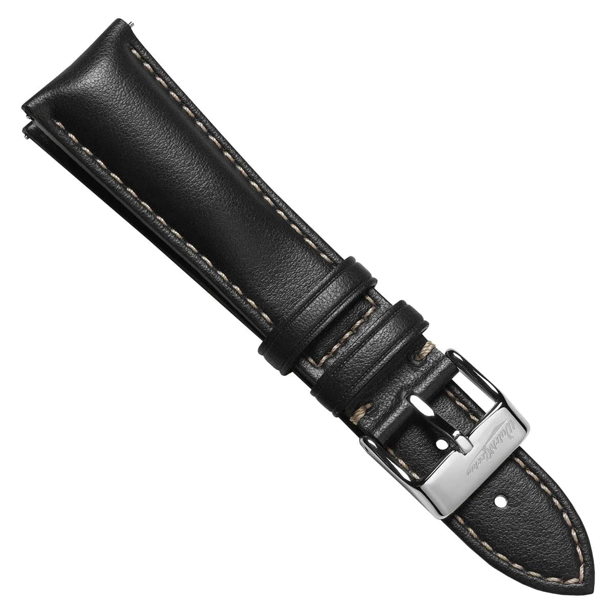 Vintage Highley Italian Vegan Leather Watch Strap - Black