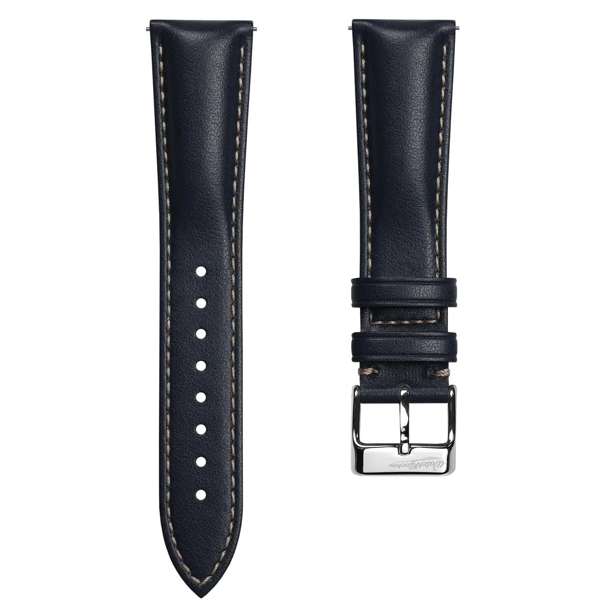 Vintage Highley Italian Vegan Leather Watch Strap - Blue Atlas