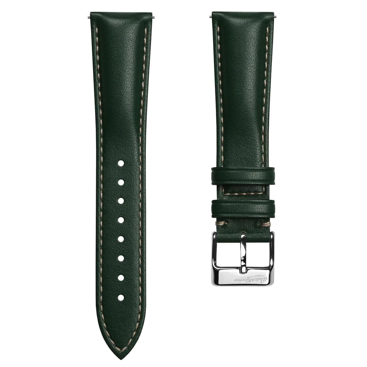 Vintage Highley Italian Vegan Leather Watch strap - Olive Green