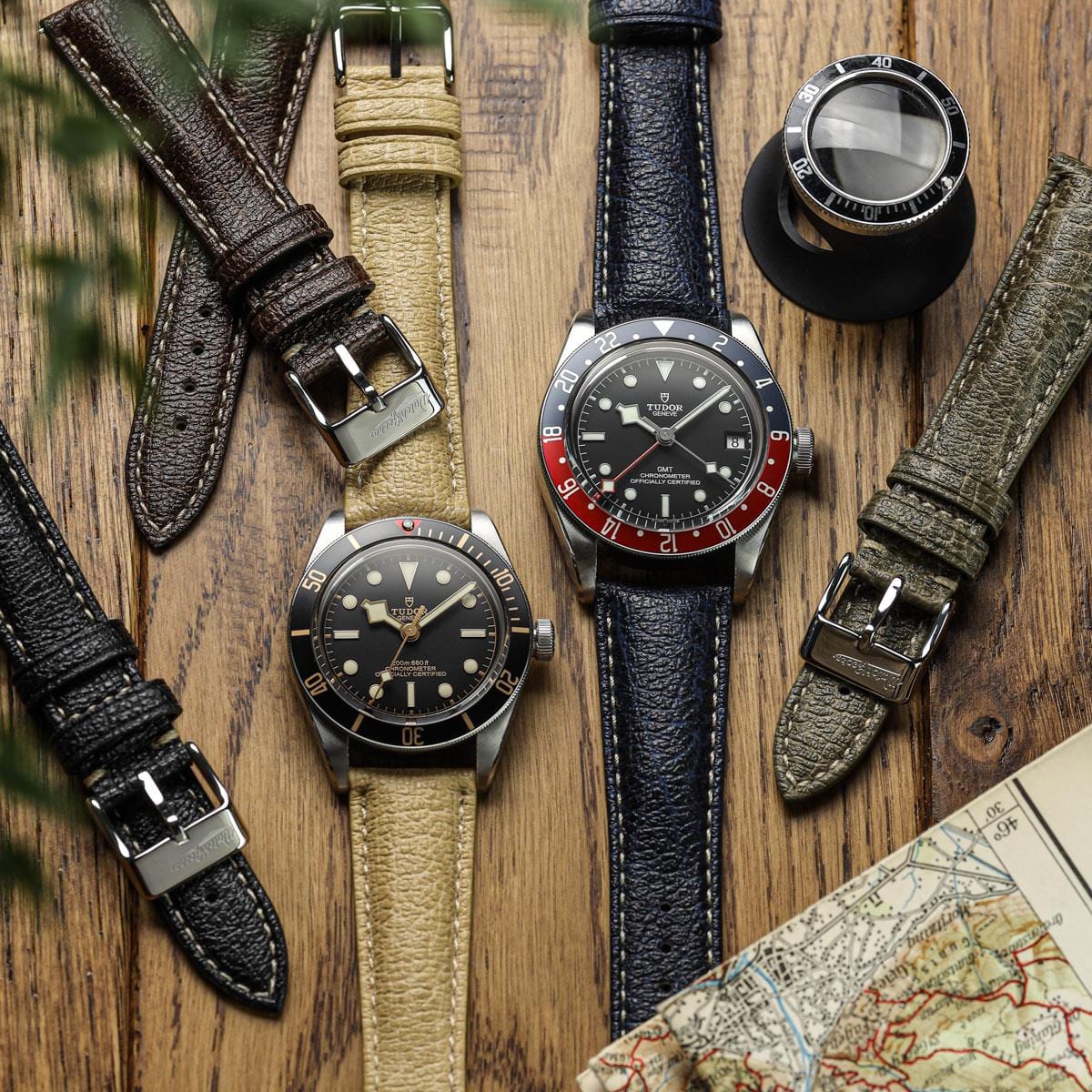 Vintage Highley Italian Vegan Leather Watch Strap - Textured Birch