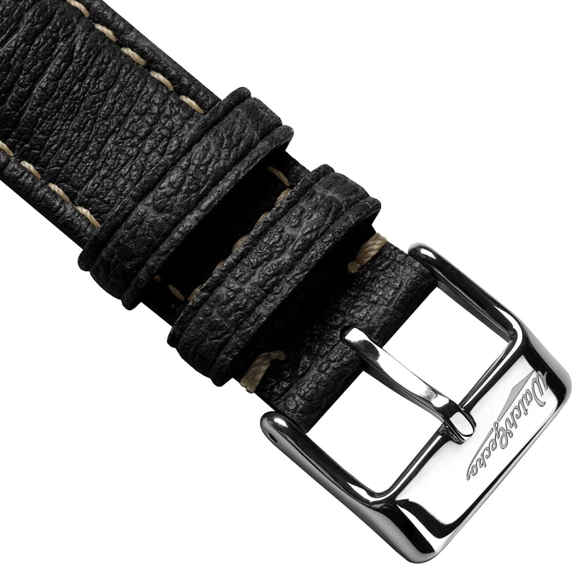 Vintage Highley Italian Vegan Leather Watch Strap - Textured Black