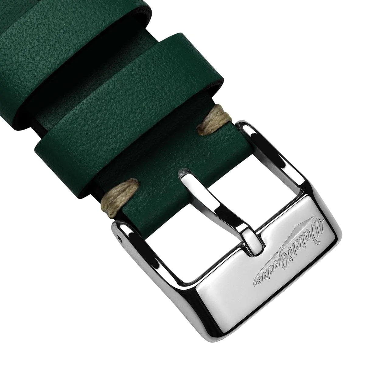 V-Stitch Vegan Italian Leather Watch Strap - Fir Green