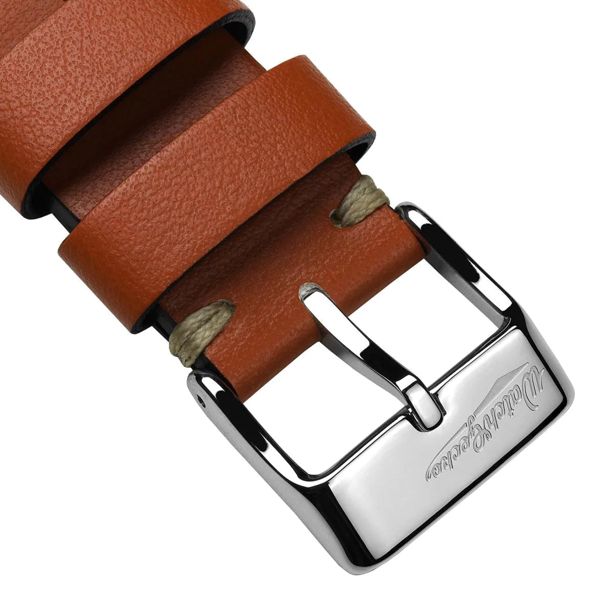 V-Stitch Vegan Italian Leather Watch Strap - Redwood Brown