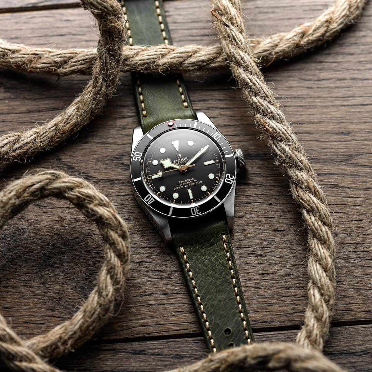 WatchGecko Hatherley Handmade Leather Watch Strap - Olivia Green